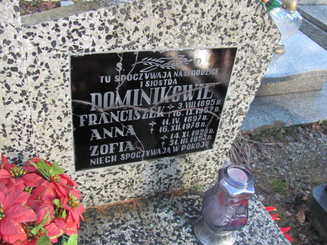 Zofia Dominik 1928 Jedlina Zdrój - Grobonet - Wyszukiwarka osób pochowanych