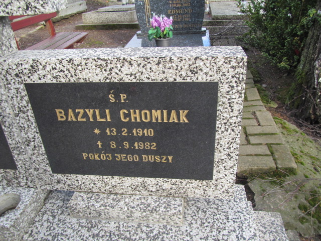 Bazyli Chomiak 1910 Jedlina Zdrój - Grobonet - Wyszukiwarka osób pochowanych
