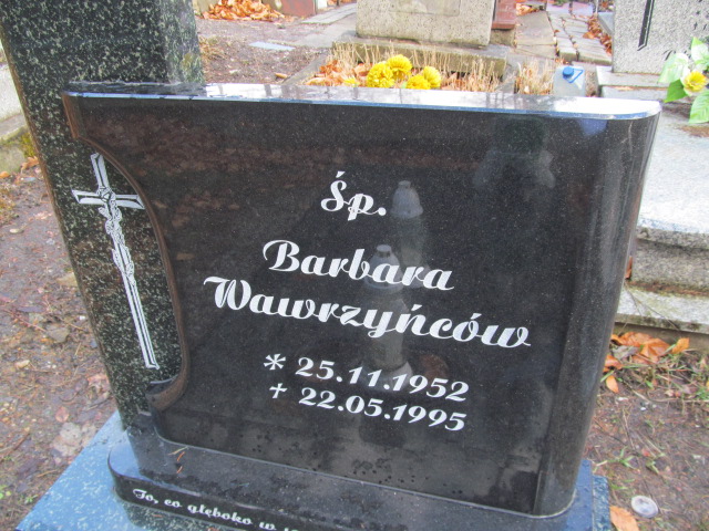 Barbara Wawrzyńców 1952 Jedlina Zdrój - Grobonet - Wyszukiwarka osób pochowanych