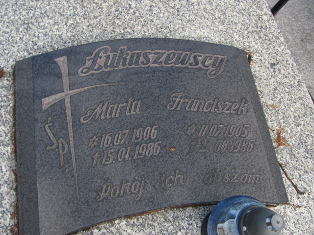 Marta Łukaszewska 1906 Jedlina Zdrój - Grobonet - Wyszukiwarka osób pochowanych