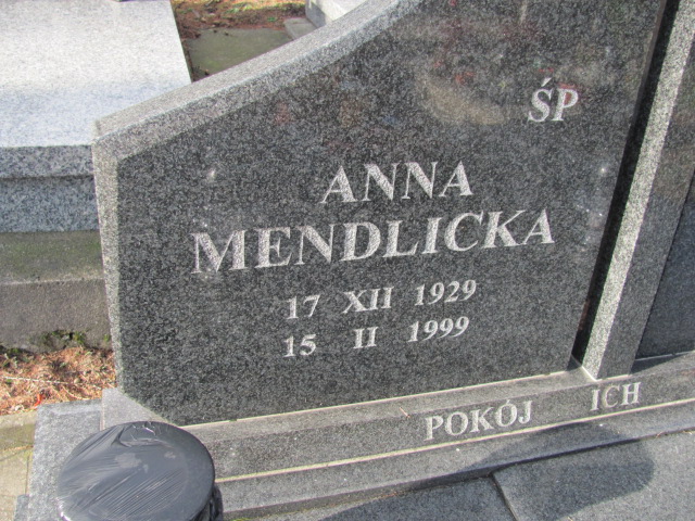 Anna Mendlicka 1929 Jedlina Zdrój - Grobonet - Wyszukiwarka osób pochowanych