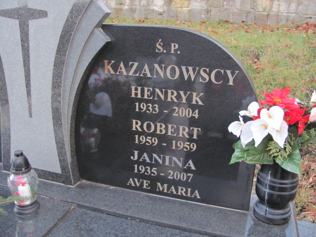 Robert Kazanowski 1959 Jedlina Zdrój - Grobonet - Wyszukiwarka osób pochowanych