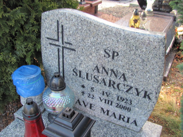 Anna Ślusarczyk 1923 Jedlina Zdrój - Grobonet - Wyszukiwarka osób pochowanych