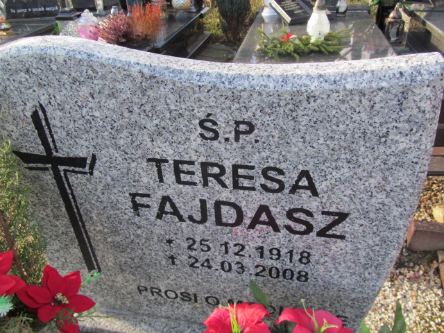 Teresa Fajdasz 1918 Jedlina Zdrój - Grobonet - Wyszukiwarka osób pochowanych